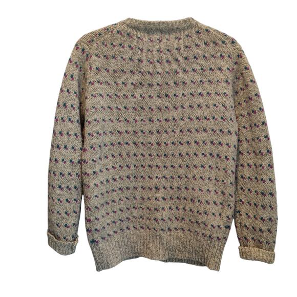 Vintage Northern Isles Women's Sz S Australian Wool Polka Dot Cardigan Sweater - Picture 6 of 6